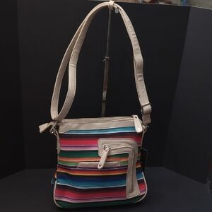 Cowgirl Trendy Women's Western Ivory Concealed Carry Crossbody Bag.